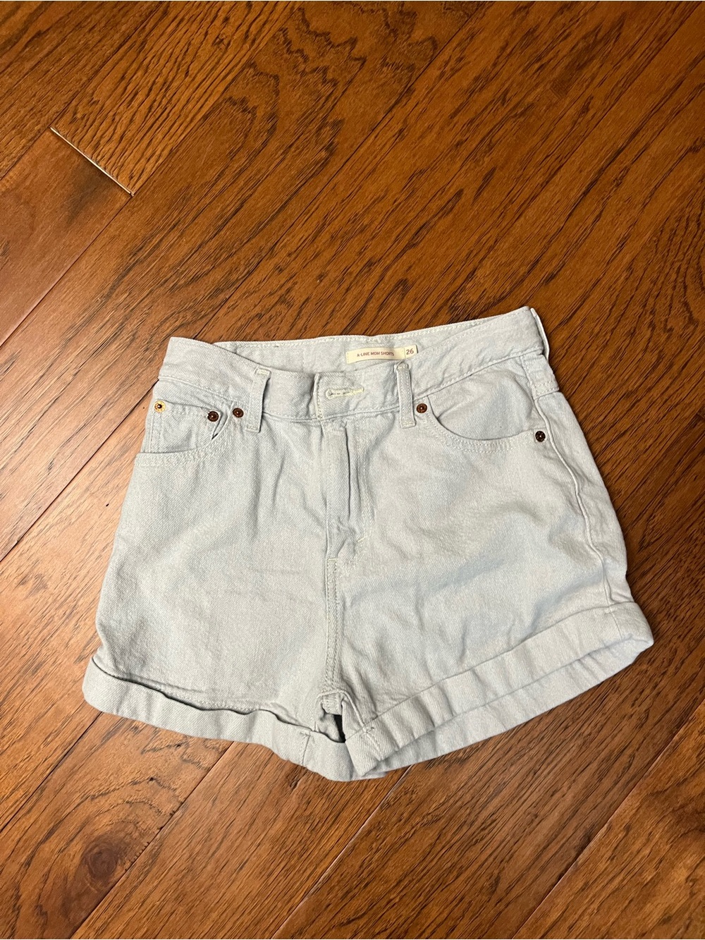 Levi's Light Blue Denim High-Waist Women's Shorts